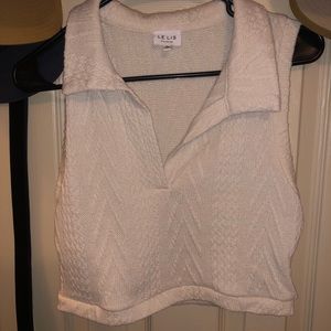 Crop sweater tank top